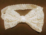 Load image into Gallery viewer, Gold Glitter Headband / Bows
