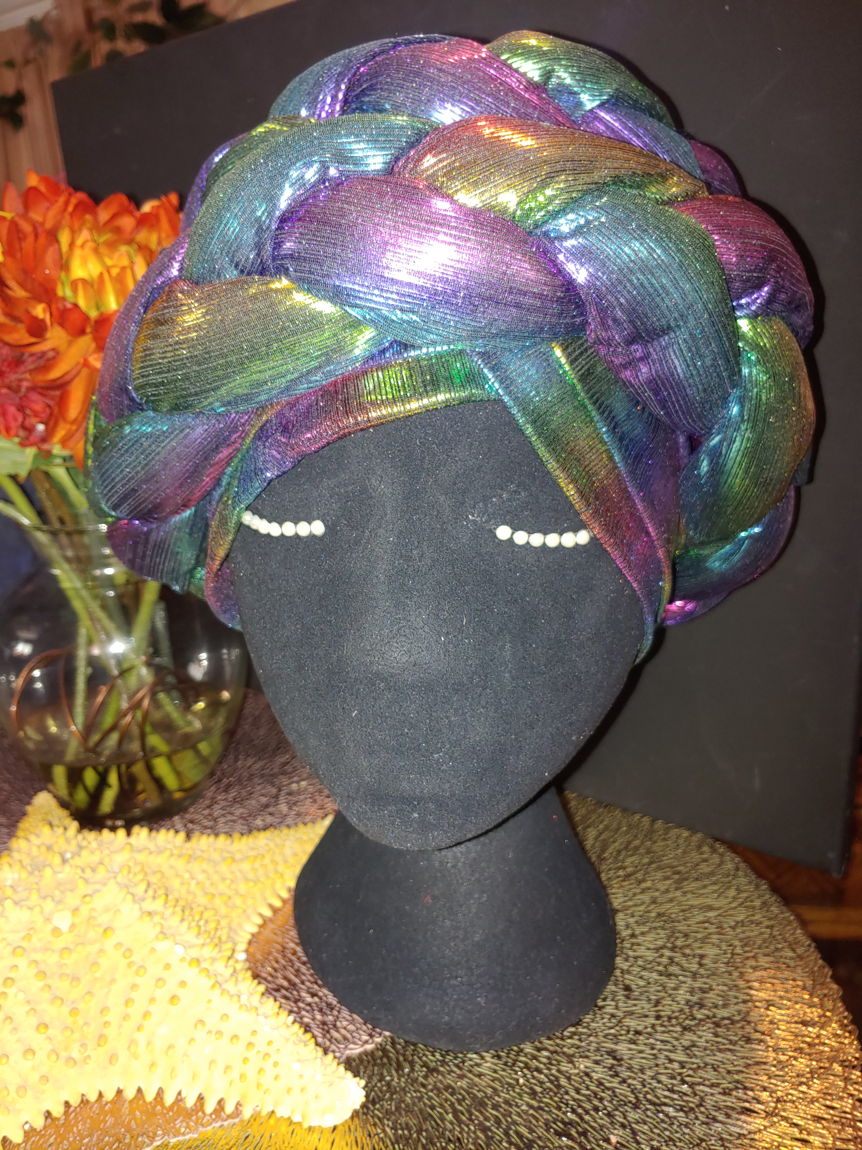 Metallic Headwrap Turbans