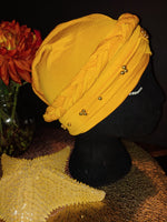 Load image into Gallery viewer, Classy Gold Emblem Cotton Turbans
