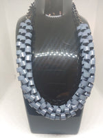 Load image into Gallery viewer, Classy Slate Blue Cube Necklace
