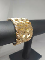 Load image into Gallery viewer, Gold tone Braided Bracelet Cuff
