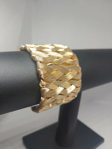 Gold tone Braided Bracelet Cuff