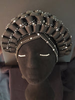 Load image into Gallery viewer, Rhinestone Turban Braided/Looped  Headwrap
