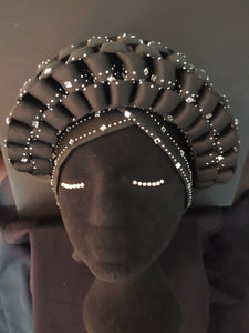 Rhinestone Turban Braided/Looped  Headwrap