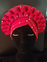 Load image into Gallery viewer, Rhinestone Turban Braided/Looped  Headwrap
