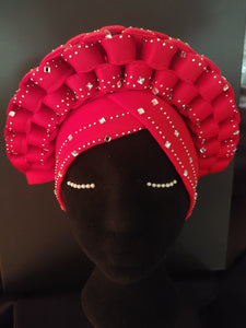 Rhinestone Turban Braided/Looped  Headwrap