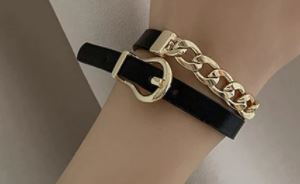 Chain Buckle Choker/Bracelet - GOLDTONE