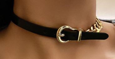 Chain Buckle Choker/Bracelet - GOLDTONE