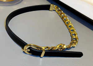 Chain Buckle Choker/Bracelet - GOLDTONE