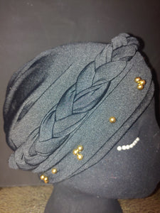 Classy Gold Emblem Cotton Turbans