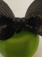 Load image into Gallery viewer, Black Sequin Hair Clip Bow
