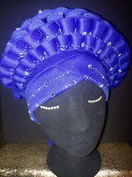 Load image into Gallery viewer, Rhinestone Turban Braided/Looped  Headwrap
