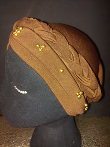 Classy Gold Emblem Cotton Turbans