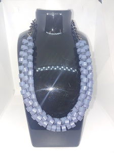 Multi-Layered Bohemian Beaded Long Vintage Necklace-Slate Blue