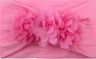 Girls Flower Triple Bow Headband