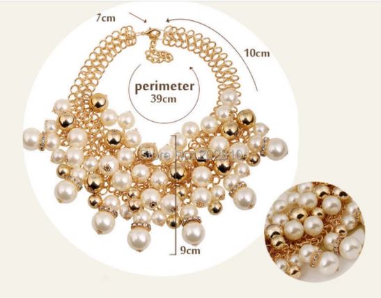 Multilayered Jumbo Pearl Chunky Necklace