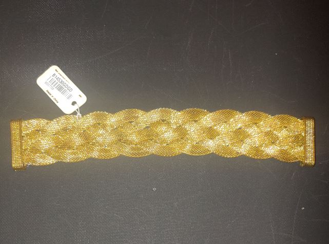 Gold tone Braided Bracelet with Magnet Closure