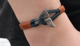 Whale tail Faux Leather Bracelet