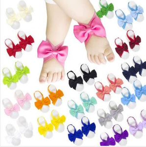 Baby Foot Flower Bows