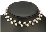 Load image into Gallery viewer, Pearl Leaf choker necklace
