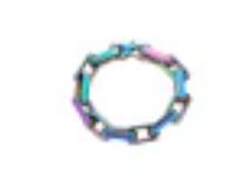 Multicolor Square Cuban Link Bracelet