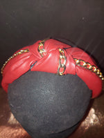 Load image into Gallery viewer, Knotted Chain Faux Leather Headband
