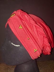 Classy Gold Emblem Cotton Turbans