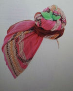 Load image into Gallery viewer, New national style scarf Turban Headband Scarf Ruffled -DIY Video Included
