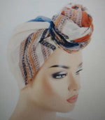 Load image into Gallery viewer, New national style scarf Turban Headband Scarf Ruffled -DIY Video Included
