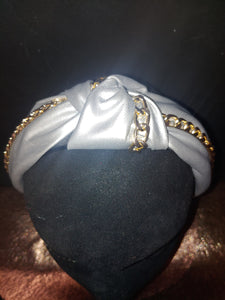 Knotted Chain Faux Leather Headband