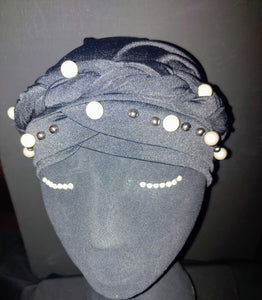 White Pearl Cotton Turban