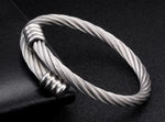 Load image into Gallery viewer, Gun Plated Vintage Stainless Steel Braided Mesh Open Bracelet Cuff
